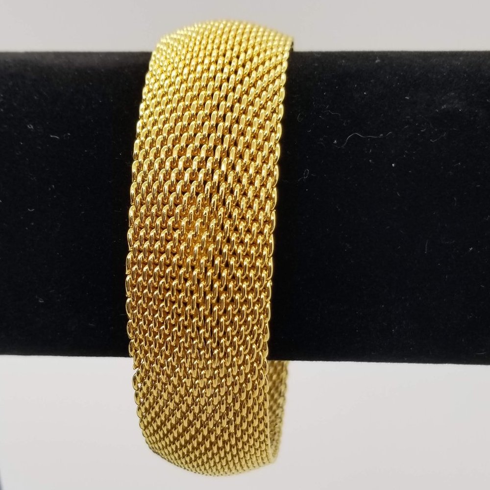 Vintage Joan Rivers Classic Collection Gold Tone Cuff Bracelet